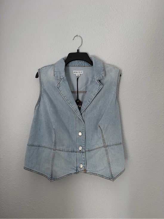 Ava & Viv Jackets & Blazers - Ava & Vic Button Front Denim Vest